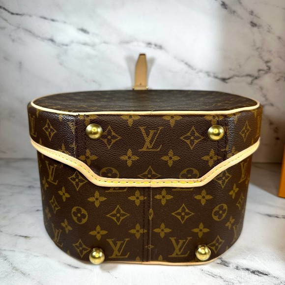 Louis Vuitton Hat Box 30 bag Boite Chapeau vintage monogram LV trunk New Leather - Picture 5 of 14